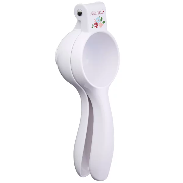 The Pioneer Woman Garden Party Handheld Cast Citrus Fruit Press Juicer with Filter, White