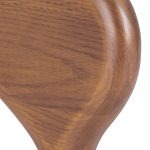 Furgle 50" Triangle Glass Coffee Table with Wood Base for Living Room Office, Light Walnut