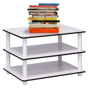 Furinno 11173 Just 3-Tier No-Tools Coffee Table, White