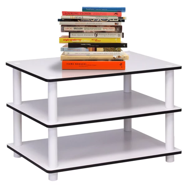 Furinno 11173 Just 3-Tier No-Tools Coffee Table, White
