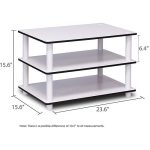 Furinno 11173 Just 3-Tier No-Tools Coffee Table, White