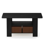Furinno Andrey Coffee Table with Bin Drawer, Americano/Medium Brown 11158AM/MBR