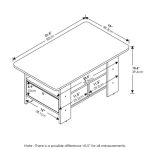 Furinno Andrey Coffee Table with Bin Drawer, Americano/Medium Brown 11158AM/MBR