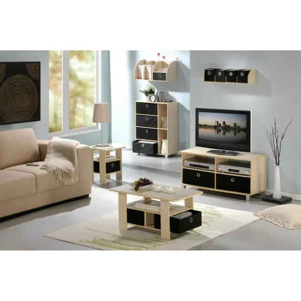 Furinno Coffee Table w/Bin Drawer