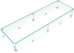 GASPRO 40.5" x 12.5" Glass Wind Guard for Rectangular Fire Tabler, for 56/57 inch Fire Table and 36" x 6" Drop-in Fire Pit Pan, 5/16" Thick
