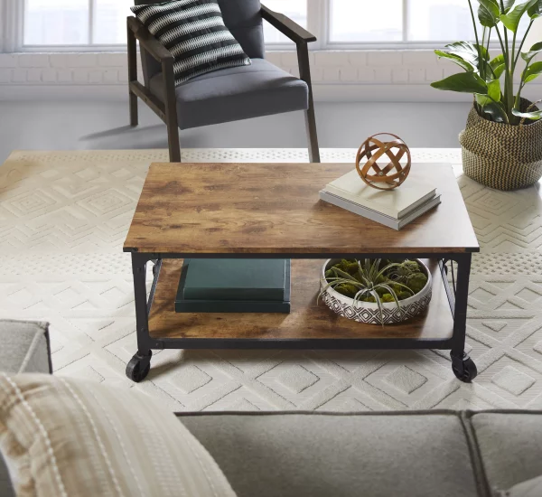 Better Homes & Gardens Rustic Country Coffee Table, Weathered Pine Finish