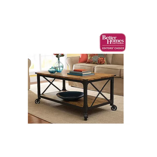 Better Homes & Gardens Rustic Country Coffee Table, Weathered Pine Finish