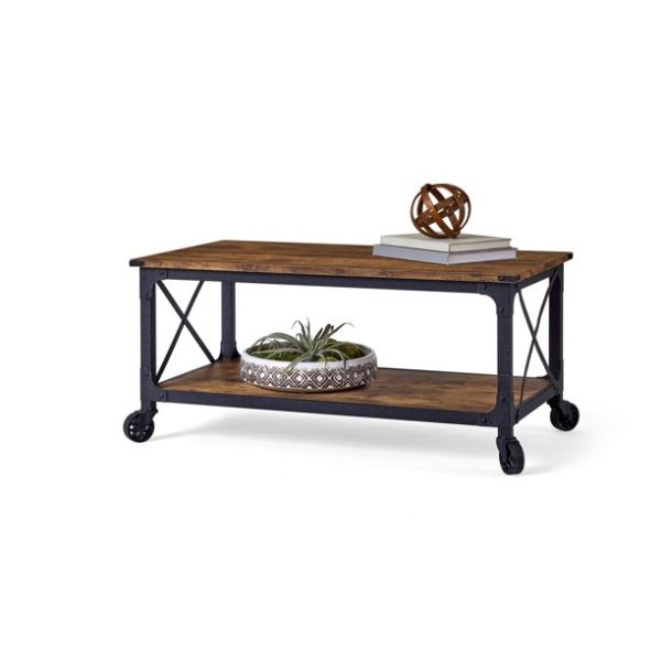 Better Homes & Gardens Rustic Country Coffee Table, Weathered Pine Finish