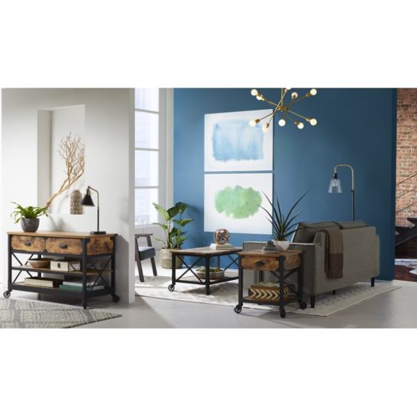 Better Homes & Gardens Rustic Country Coffee Table, Weathered Pine Finish