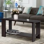 Gymax Rectangular Cocktail Table Coffee Table Living Room Furniture with Storage Shelf