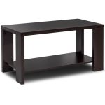 Gymax Rectangular Cocktail Table Coffee Table Living Room Furniture with Storage Shelf