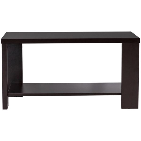 Gymax Rectangular Cocktail Table Coffee Table Living Room Furniture with Storage Shelf