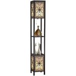 Artiva USA A808102DEX Infinity Heart Shelf Floor Lamp, 64", Expresso