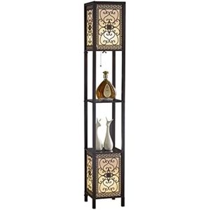 Artiva USA A808102DEX Infinity Heart Shelf Floor Lamp, 64", Expresso