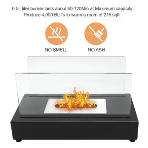 Heyfurni Tabletop Fireplace Bio-Ethanol Fire Pit Image 2