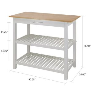 Image 2 of Casual Home Kitchen Island Bar Station