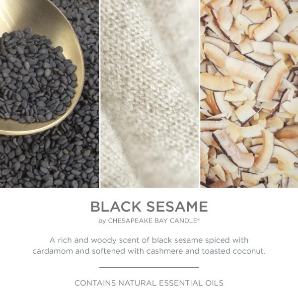 Chesapeake Bay Candle Minimalist Collection Black Sesame - 10.1oz Soft-Touch Medium Ribbed Jar Candle