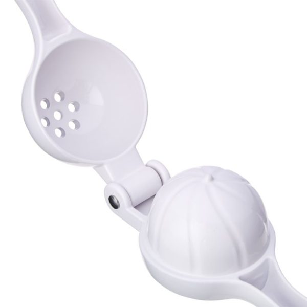 The Pioneer Woman Garden Party Handheld Cast Citrus Fruit Press Juicer with Filter, White