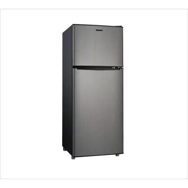 Galanz 4.6. Cu ft Two Door Mini Refrigerator with Freezer, Stainless Steel