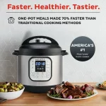 Instant Pot Duo 6-Quart 7-in-1 Electric Pressure Cooker with Easy-Release Steam Switch , Slow Cooker, Rice Cooker, Steamer, Sauté, Yogurt Maker, Warmer & Sterilizer, Stainless Steel