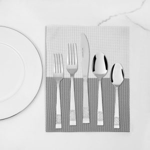 Image 2 of Mainstays Pierremont Polished Stainless Steel Flatware Set