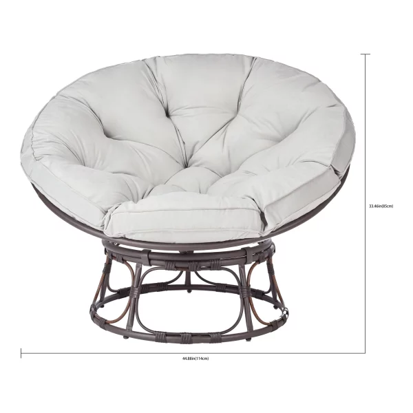 Papasan Chair 46" Wide, Pumice Gray, Upholstery