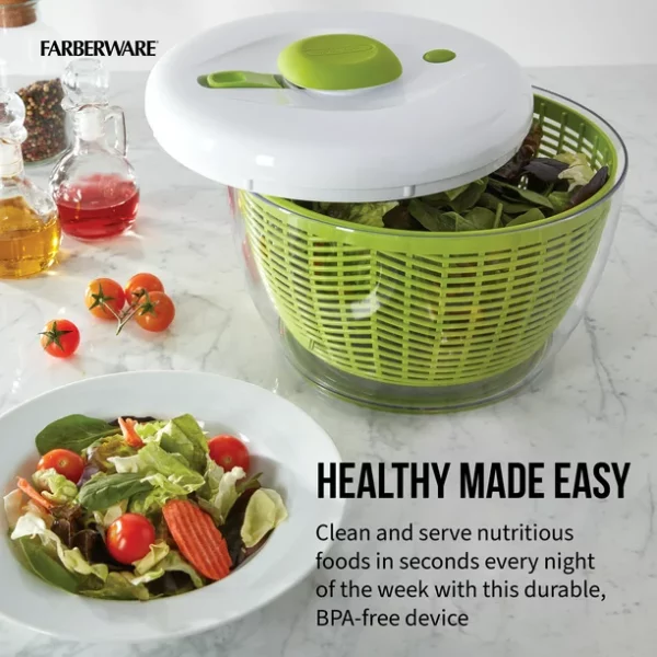 Farberware Professional Salad Spinner Green with White Lid