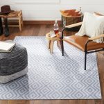 Wanda June Home Diamond Washable Area Rug, Light Grey, 3'9" x 5'5" by Miranda Lambert