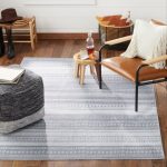 Wanda June Home Stripe Washable Area Rug, Light Grey, 3'9" x 5'5" by Miranda Lambert