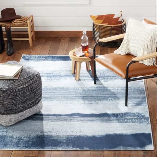 Wanda June Home Tie Dye Washable Area Rug, Grey, 3'9" x 5'5" by Miranda Lambert