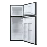 Galanz 4.6. Cu ft Two Door Mini Refrigerator with Freezer, Stainless Steel