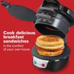 Hamilton Beach Breakfast Sandwich Maker, Black, Model 25621
