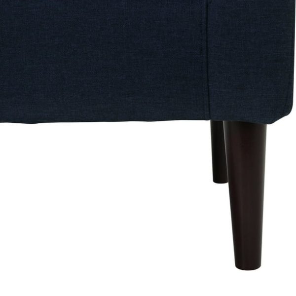 Mainstays Kinley Lounge Arm Chair, Navy Polyester Fabric