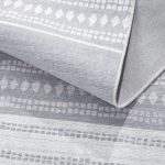 Wanda June Home Stripe Washable Area Rug, Light Grey, 3'9" x 5'5" by Miranda Lambert