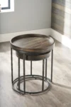 Better Homes & Gardens Tray Top Nesting Tables, Set of 2, Dark Walnut