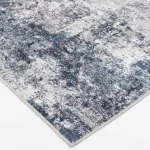 Better Homes and Gardens Abstract Machine Washable Area Rug, Navy, 5'x7'