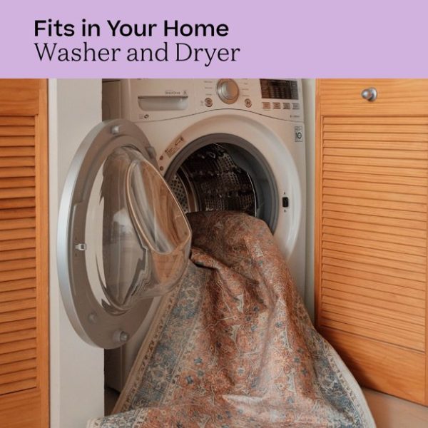 Ruggable Verena Machine Washable Farmhouse Border Area Rug 2' x 3', Dark Wood