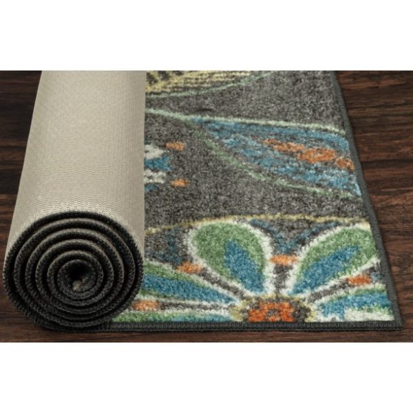 Mainstays Traditional Minerva Gray Multi Floral Area Rug, 1'8"x2'10"