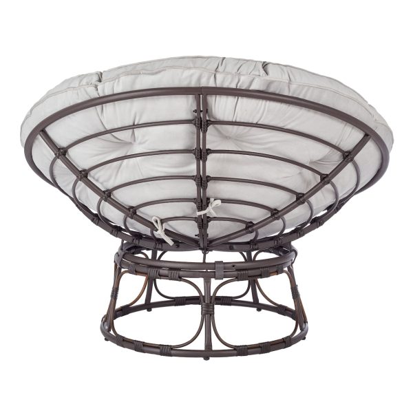 Papasan Chair 46" Wide, Pumice Gray, Upholstery