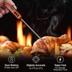 ThermoPro TP01A Digital Meat Thermometer with Long Probe Instant Read Food Cooking Thermometer For Grilling BBQ Smoker Grill Kitchen Oil Candy Thermometer
