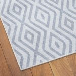 Wanda June Home Diamond Washable Area Rug, Light Grey, 3'9" x 5'5" by Miranda Lambert
