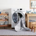 Wanda June Home Stripe Washable Area Rug, Light Grey, 3'9" x 5'5" by Miranda Lambert