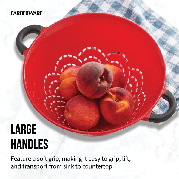 Farberware Professional Soft Grips Set of 3 Colanders in Assorted Colors