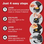Hamilton Beach Breakfast Sandwich Maker, Black, Model 25621