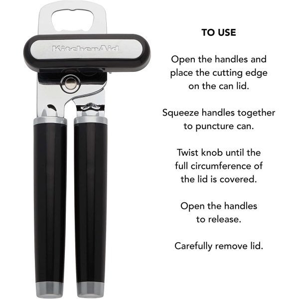 Kitchenaid Classic Multi-function Can Opener with Bottle Opener in Black