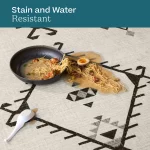 Ruggable Verena Machine Washable Farmhouse Border Area Rug 2' x 3', Dark Wood