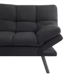 Mainstays Memory Foam Futon, Black Faux Suede Fabric
