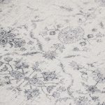 ReaLife Rugs Machine Washable Printed Vintage Distressed Trellis Ivory-Gray Eco-friendly Recycled Fiber Area Runner Rug (3' x 5')