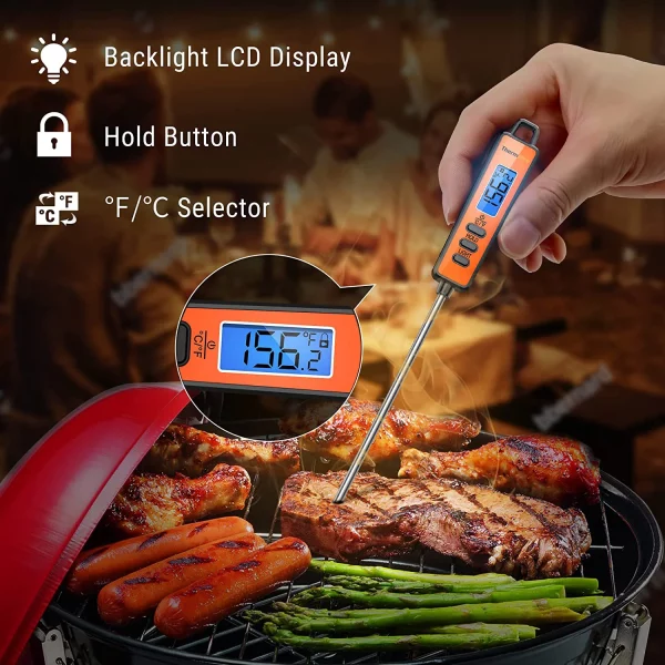 ThermoPro TP01A Digital Meat Thermometer with Long Probe Instant Read Food Cooking Thermometer For Grilling BBQ Smoker Grill Kitchen Oil Candy Thermometer
