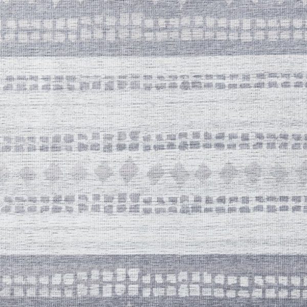 Wanda June Home Stripe Washable Area Rug, Light Grey, 3'9" x 5'5" by Miranda Lambert